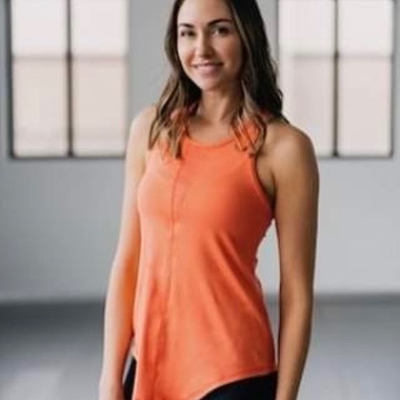 Zyia Active Womens Orange Mesh Inset Effortless Racerback Workout Tank Sz XXL - Picture 7 of 7
